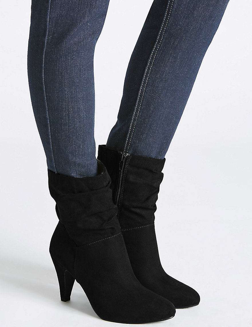 M&S COLLECTION – Wide Fit Side Zip Mid-calf Boots – £45 M&S COLLECTION - Wide Fit Side Zip Mid-calf Boots