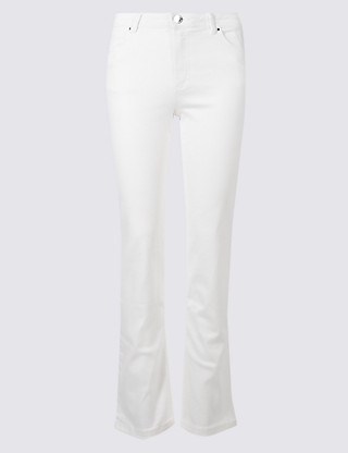 M&S Sculpt & Lift Roma Rise Straight Leg Jeans – £35 White straight leg jeans