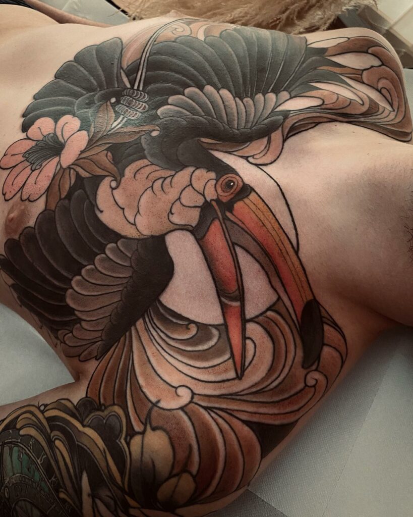 17+ Chest Piece Tattoo Ideas That Will Blow Your Mind! 13 Macaw Chest Tattoo
