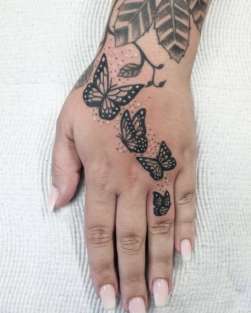 11+ Butterfly Finger Tattoo Ideas That Will Blow Your Mind! 14 Magical Butterfly Tattoo