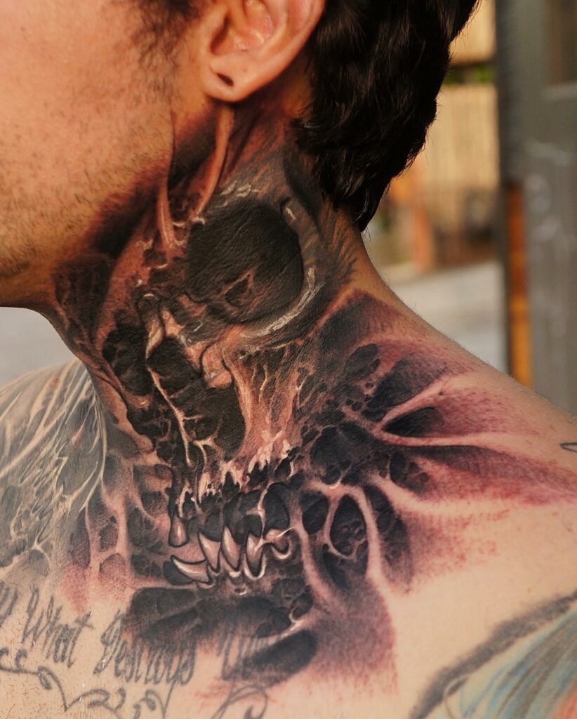 11+ Male Throat Tattoo Ideas That Will Blow Your Mind! 10 Male Throat Tattoo