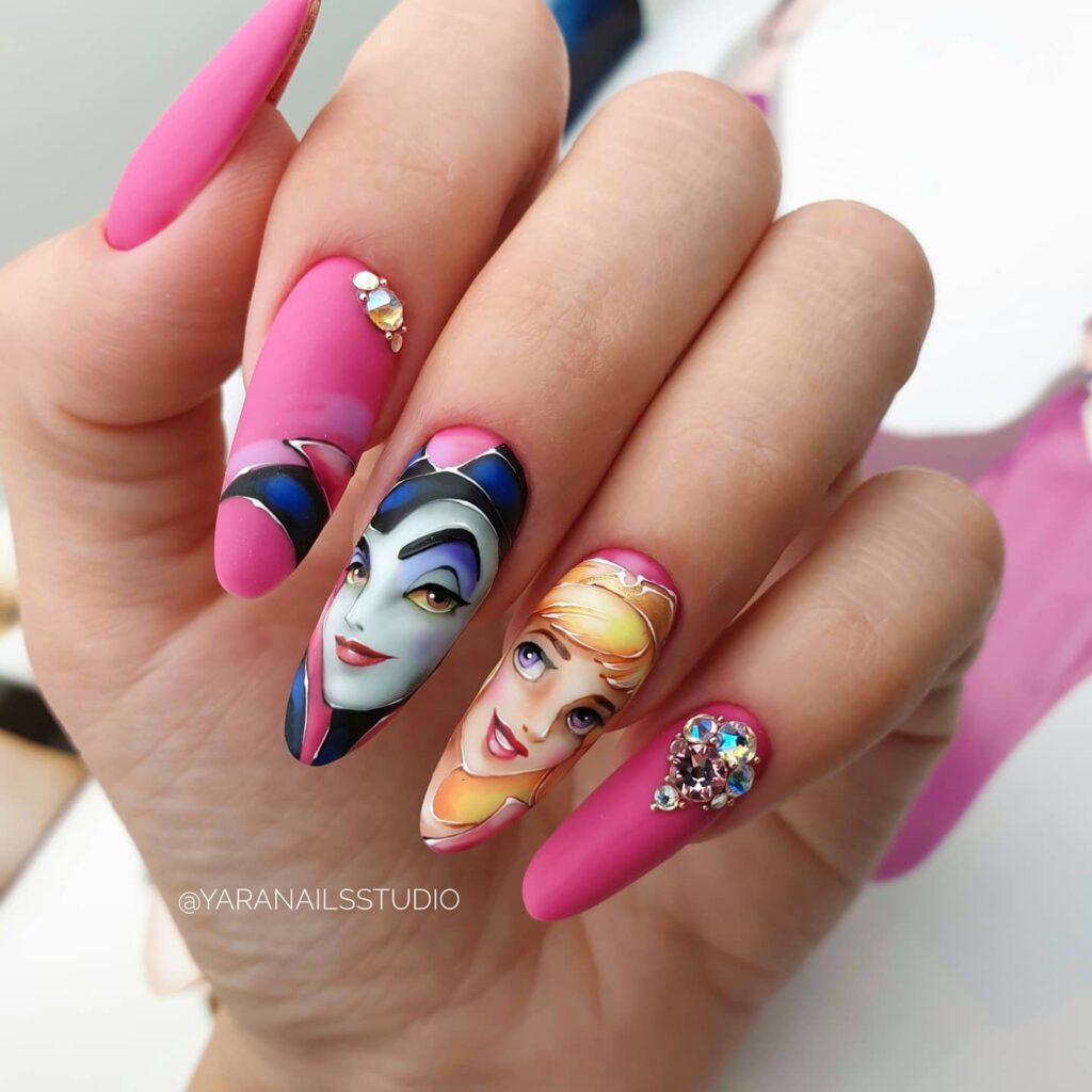 50 Latest Disney Nails Ideas To Try In 2024! 29 Maleficent Disney Nails