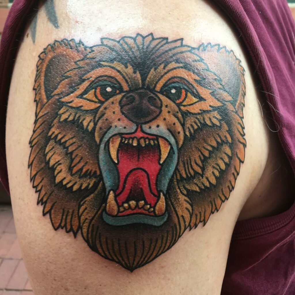11+ Traditional Bear Head Tattoo Ideas That Will Blow Your Mind! 17 Mama Bear Tattoo