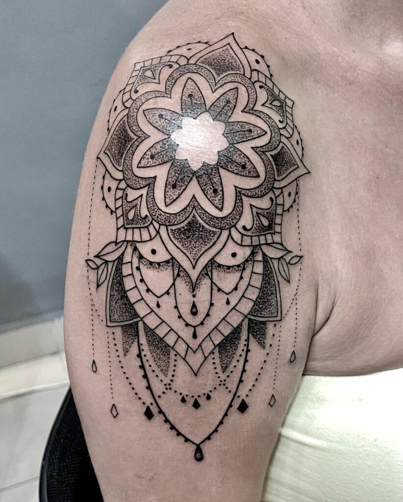 11+ chandelier tattoo ideas you'll have to see to believe! 14 Mandala Chandelier Tattoo