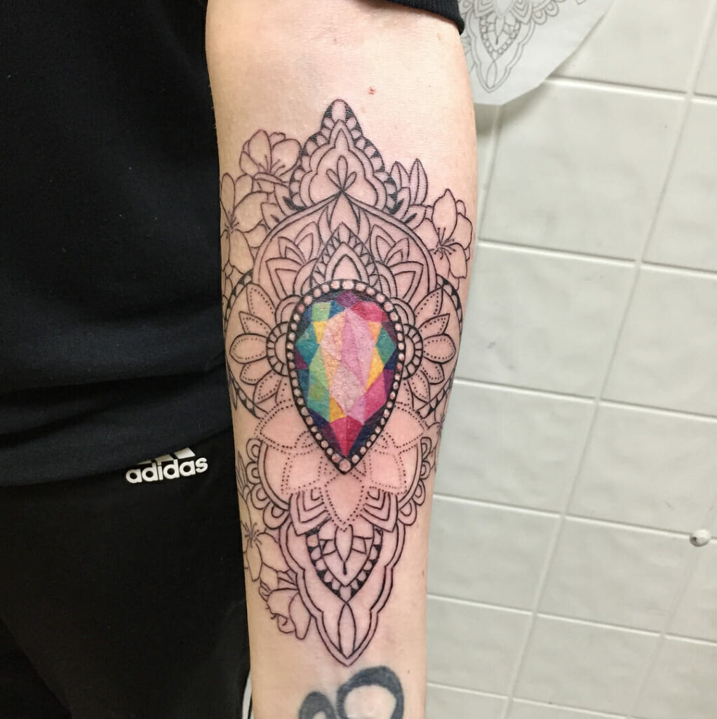 11+ Mandala Gem Tattoo Ideas That Will Blow Your Mind! 10 Mandala Gem Tattoo
