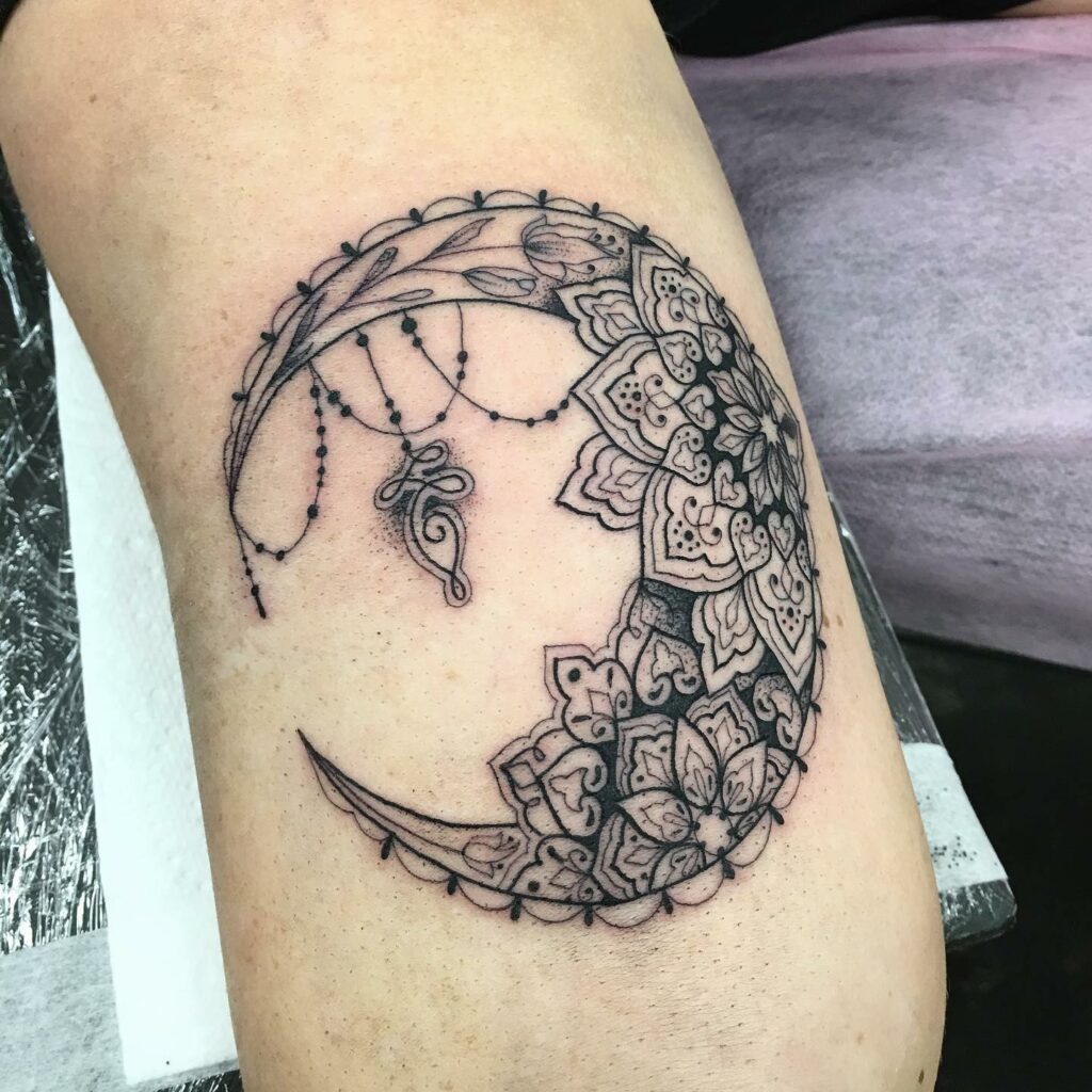 11+ Meaningful Moon And Stars Tattoo Ideas That Will Blow Your Mind! 11 Mandala Moon Tattoo Ideas