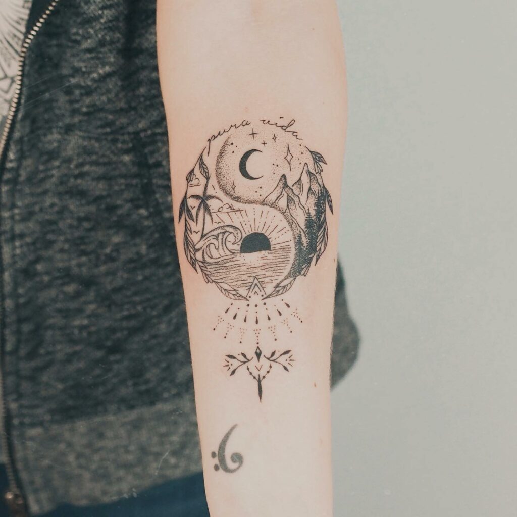 10+ Mandala Sun And Moon Tattoo Ideas That Will Blow Your Mind! 14 Mandala Yin Yang Sun And Moon Tattoo