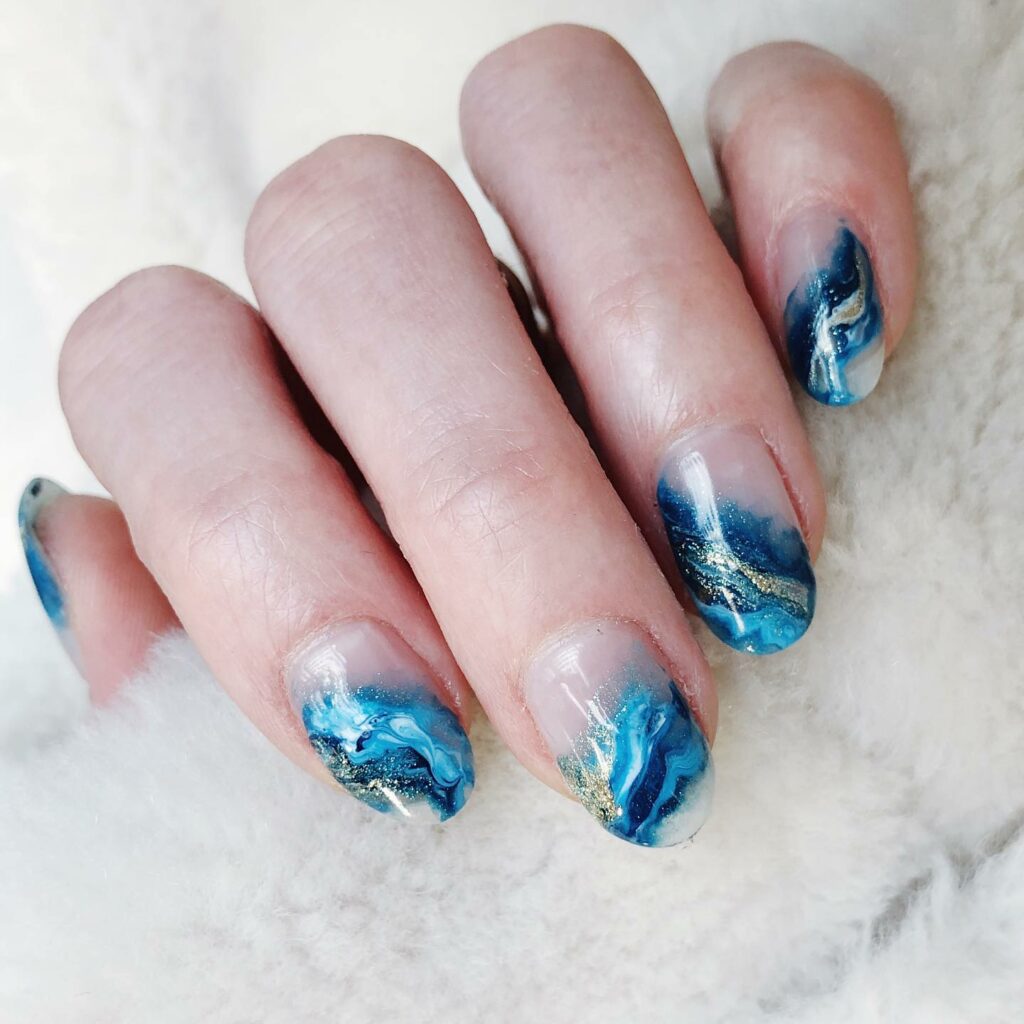 25 Latest Frozen Nail Designs To Try In 2024! 35 Marble Frozen Inspired Nails