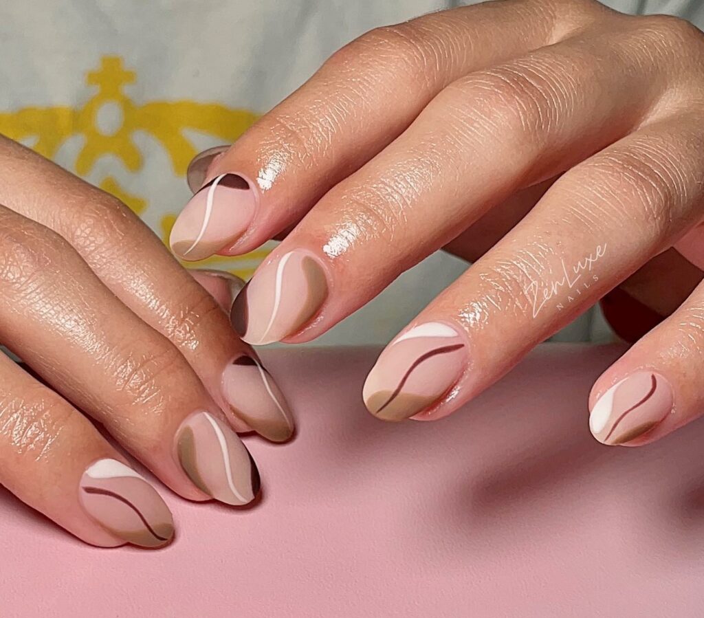 Try in 2024: 39 Latest Short Almond Nail Designs 46 Marble Luxe