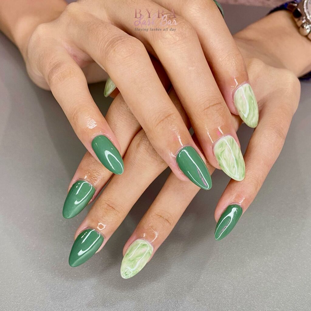 30 Latest Mint Green Nail Ideas To Try Today! 27 Luxurious Marble Mint Green Nails