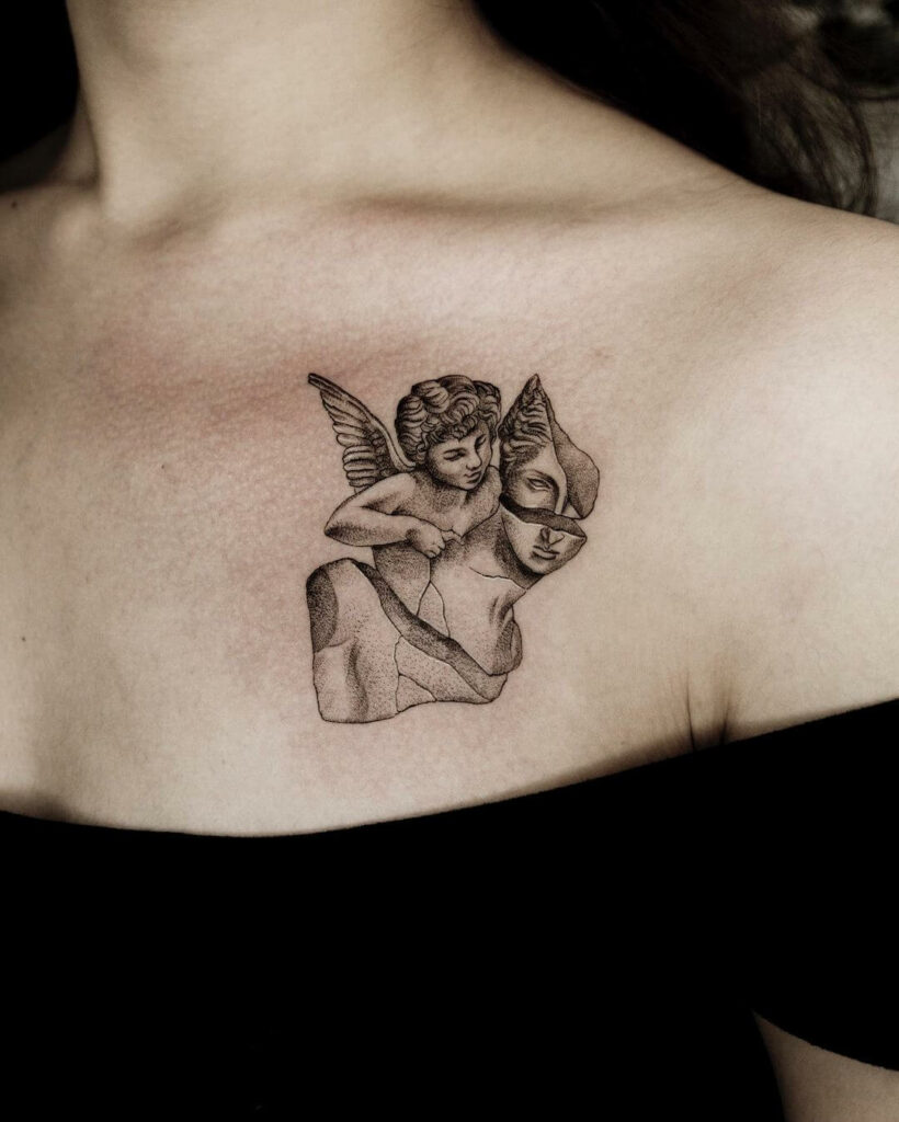 11+ Marble Tattoo Ideas That Will Blow Your Mind! 20 Marble Sculpture Tattoos That Are Easy To Place Anywhere