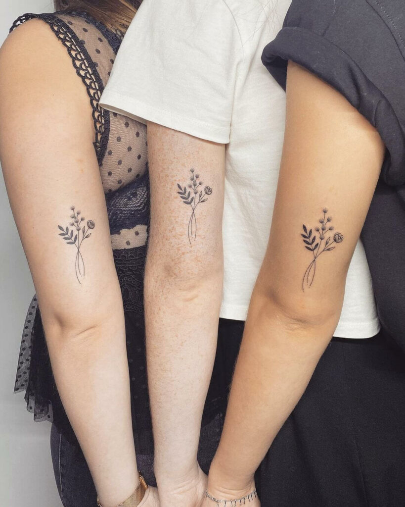 16+ Friend Tattoo Ideas To Inspire You! 12 Matching Flower Tattoo For Best Friends