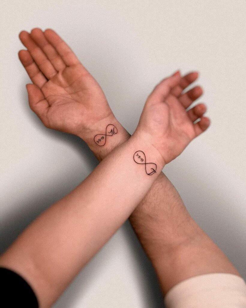 10+ Infinity Tattoo With Names Ideas You Have To See To Believe! 16 Matching Initials Infinity Tattoo