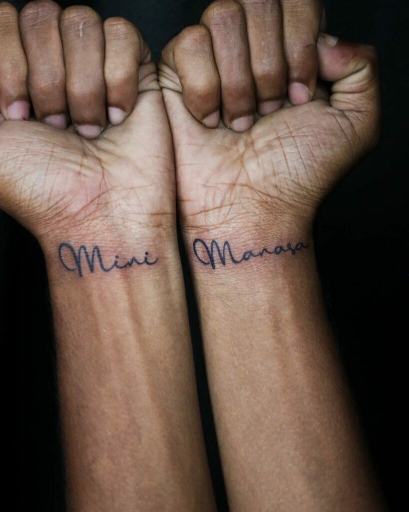 10+ Wrist Name Tattoo Ideas That Will Blow Your Mind! 13 Matching Name Tattoos