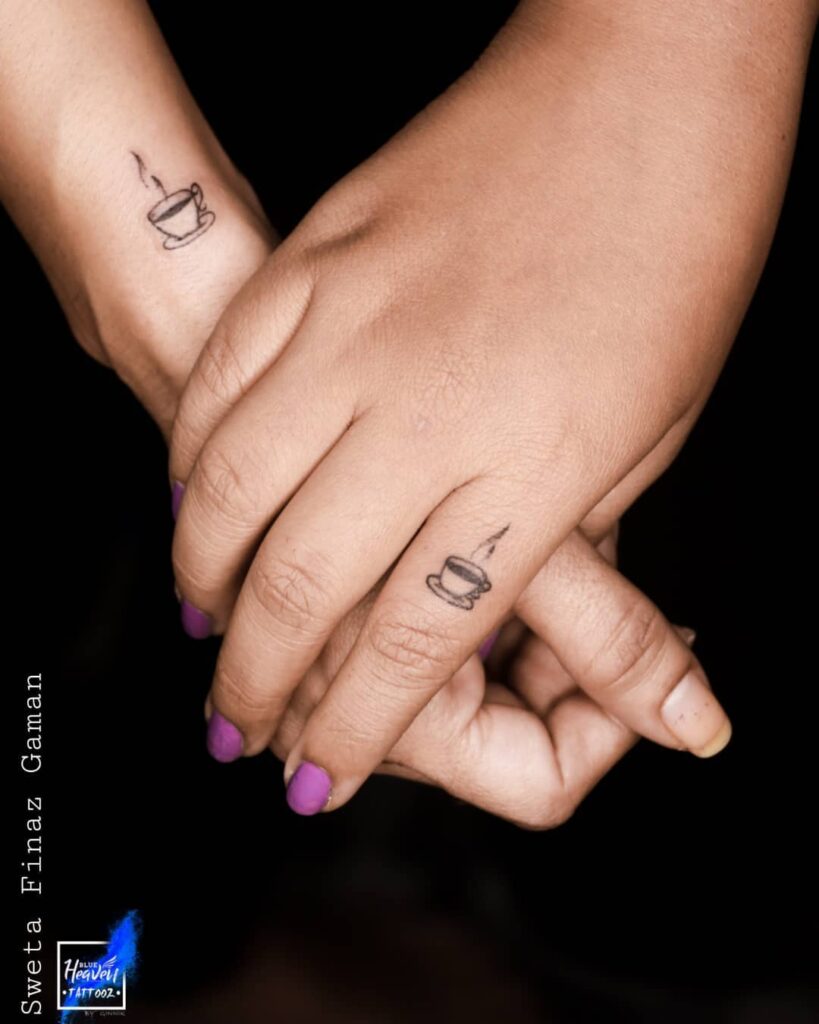 11+ Match Tattoo Ideas That Will Blow Your Mind! 19 Matching Tea Small Tattoo