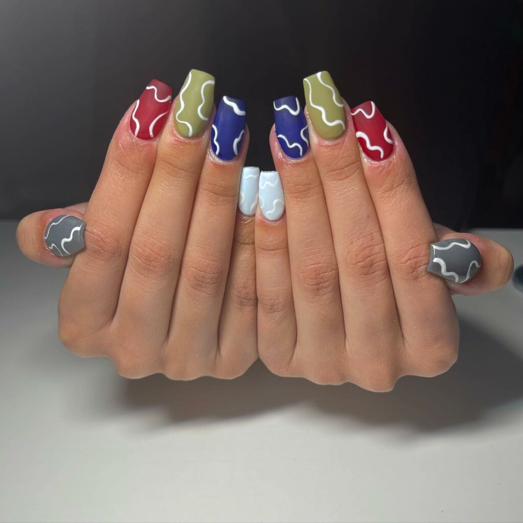 30 Latest Matte Nail Ideas To Try In 2024! 51 Matte Abstract Nails