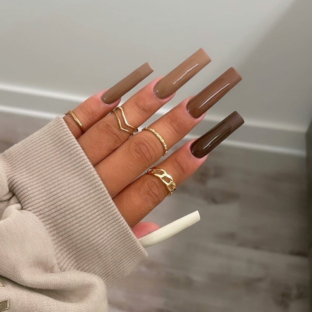 20 Latest Brown Acrylic Nails Ideas To Try In 2024! 10 Matte Brown Acrylic Nails for a Modern Touch
