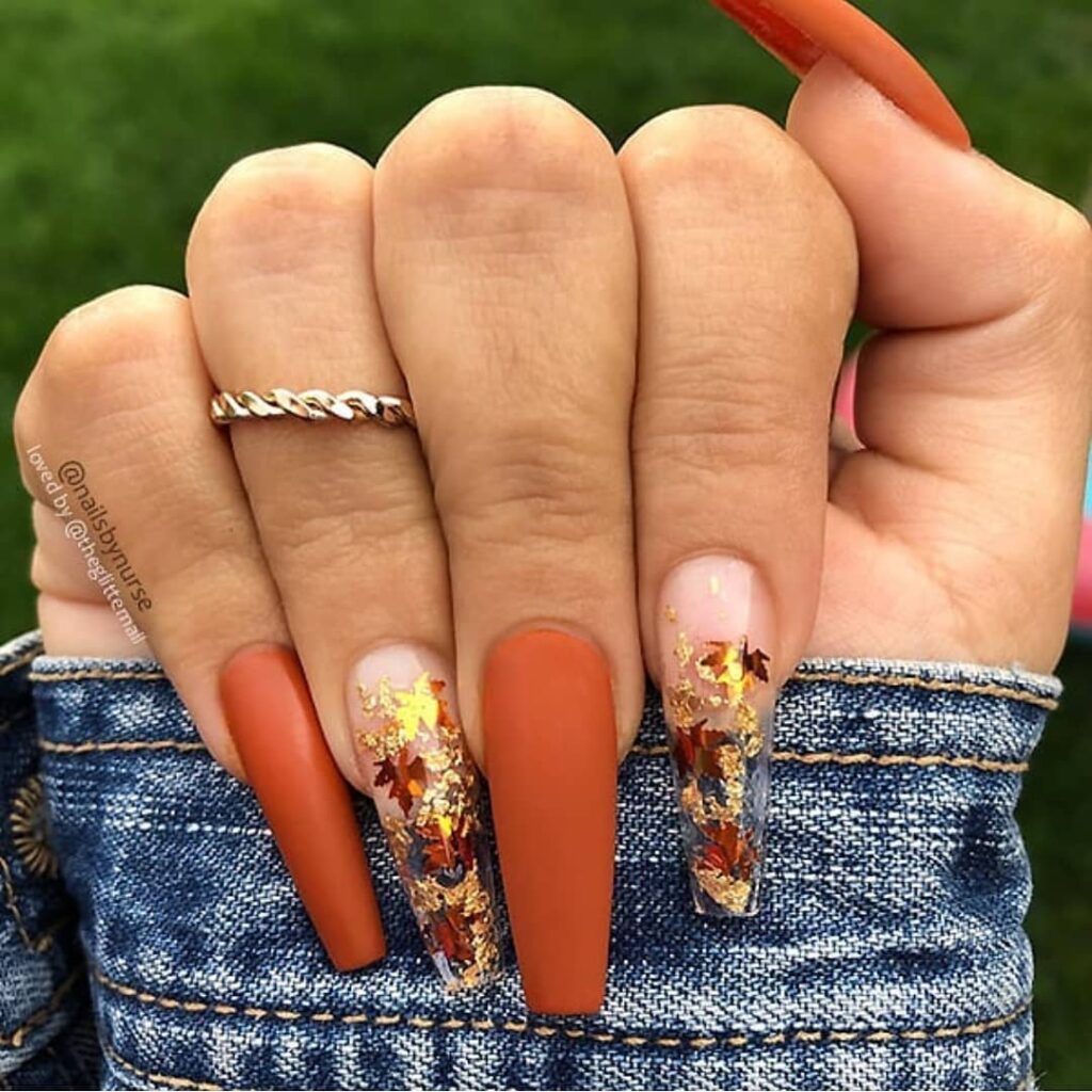 Stylish Burnt Orange Nail Trends of 2024 π 43 Matte Burnt Orange nails