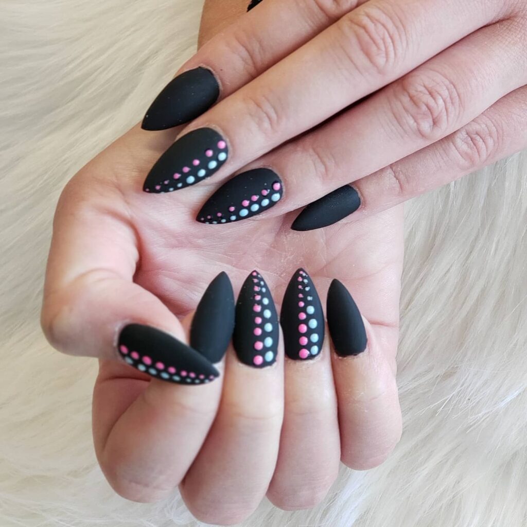 30 Latest Matte Nail Ideas To Try In 2024! 34 Matte Polka Dot Nails