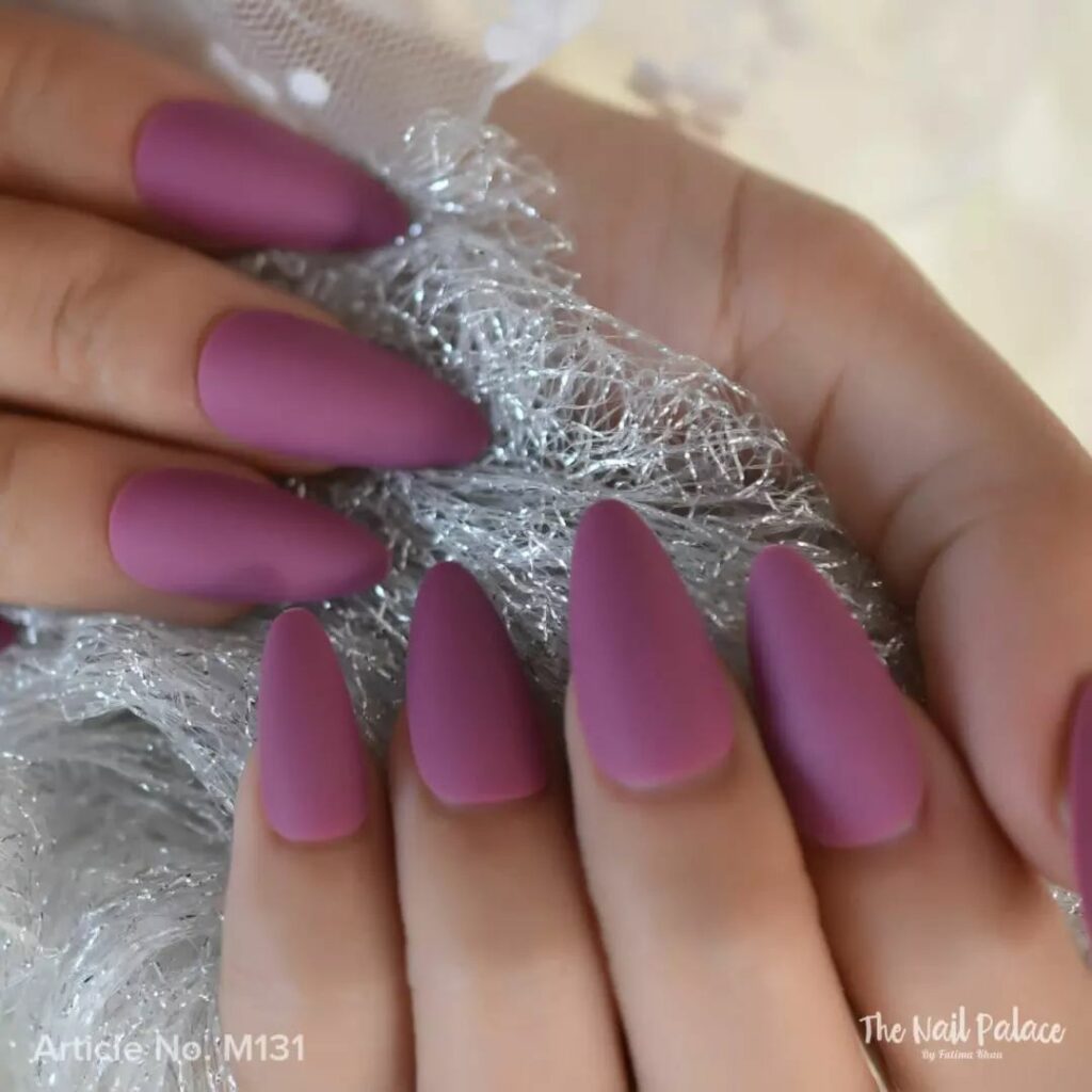 30 Latest Matte Nail Ideas To Try In 2024! 22 Matte Purple Nails