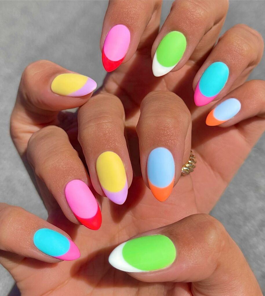 30 Latest Matte Nail Ideas To Try In 2024! 35 Matte Rainbow Nails