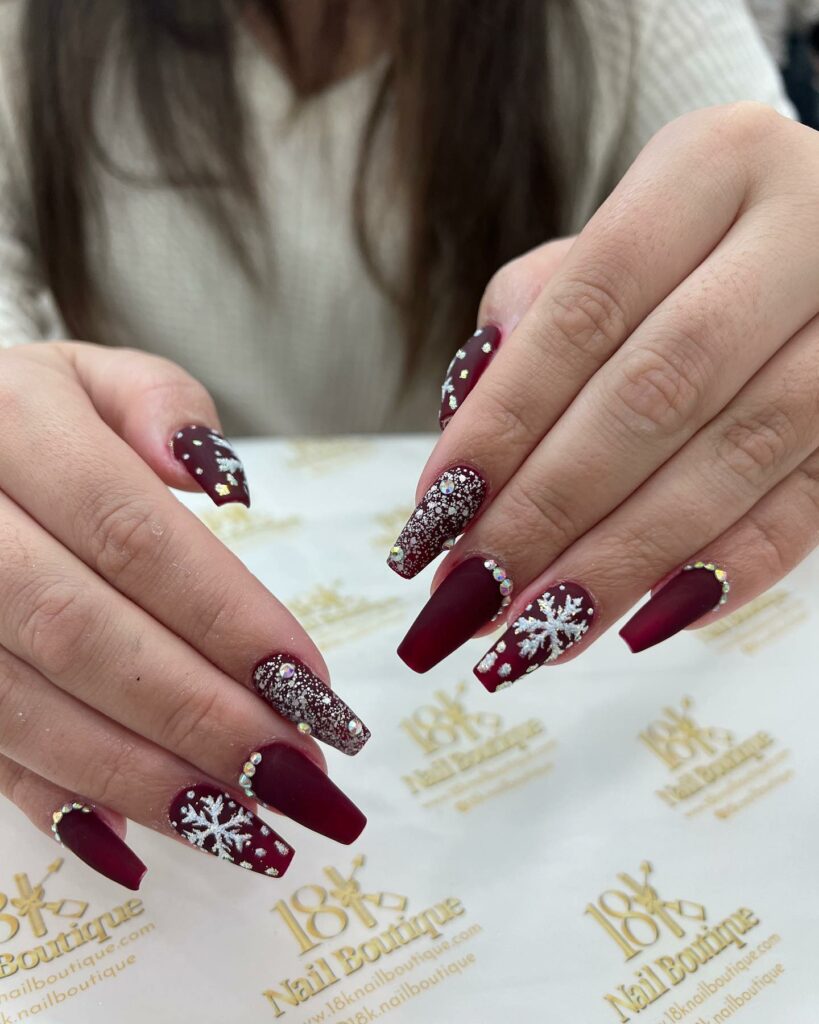 Sport 35 Festive Red Christmas Nails in 2024 29 Smooth Matte Red Christmas Nails