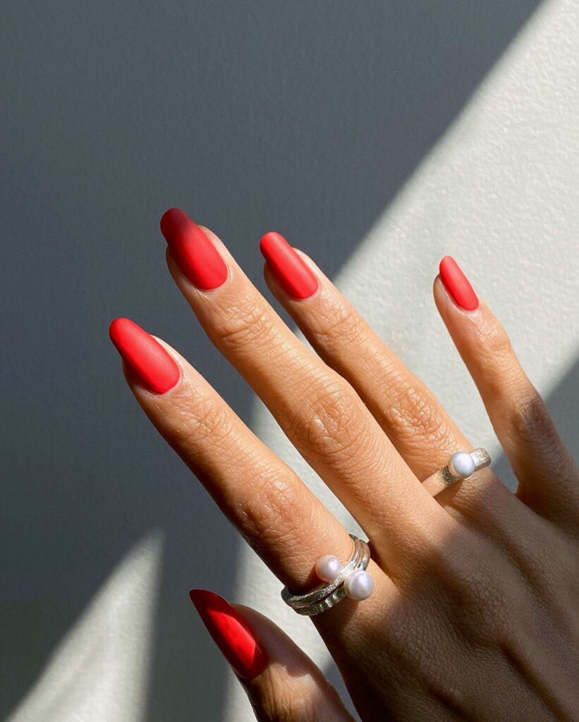 Everything You Need to Know About the Red Nail Theory! 14 Sophisticated Matte Red Nails