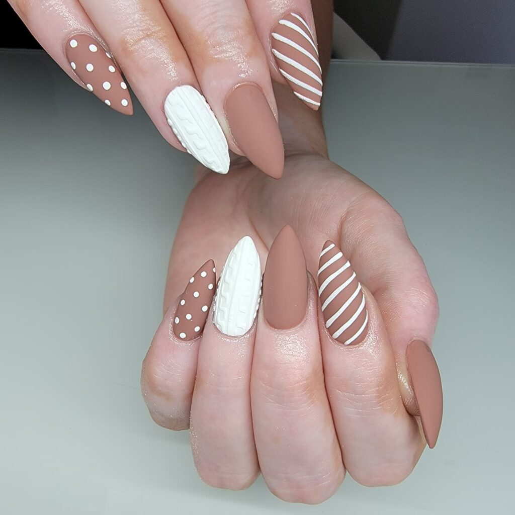 30 Latest Matte Nail Ideas To Try In 2024! 52 Matte Striped Nails