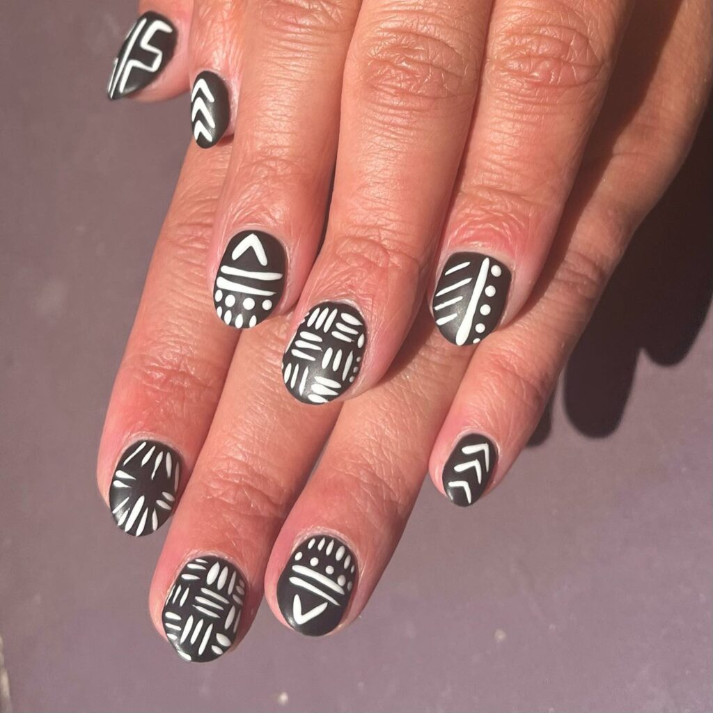 30 Latest Matte Nail Ideas To Try In 2024! 39 Matte Tribal Nails