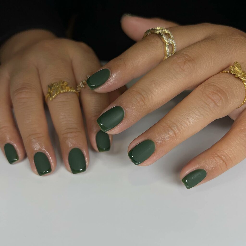 Explore 44 Olive Green Nail Designs in 2024 15 Matte Olive Enchantment