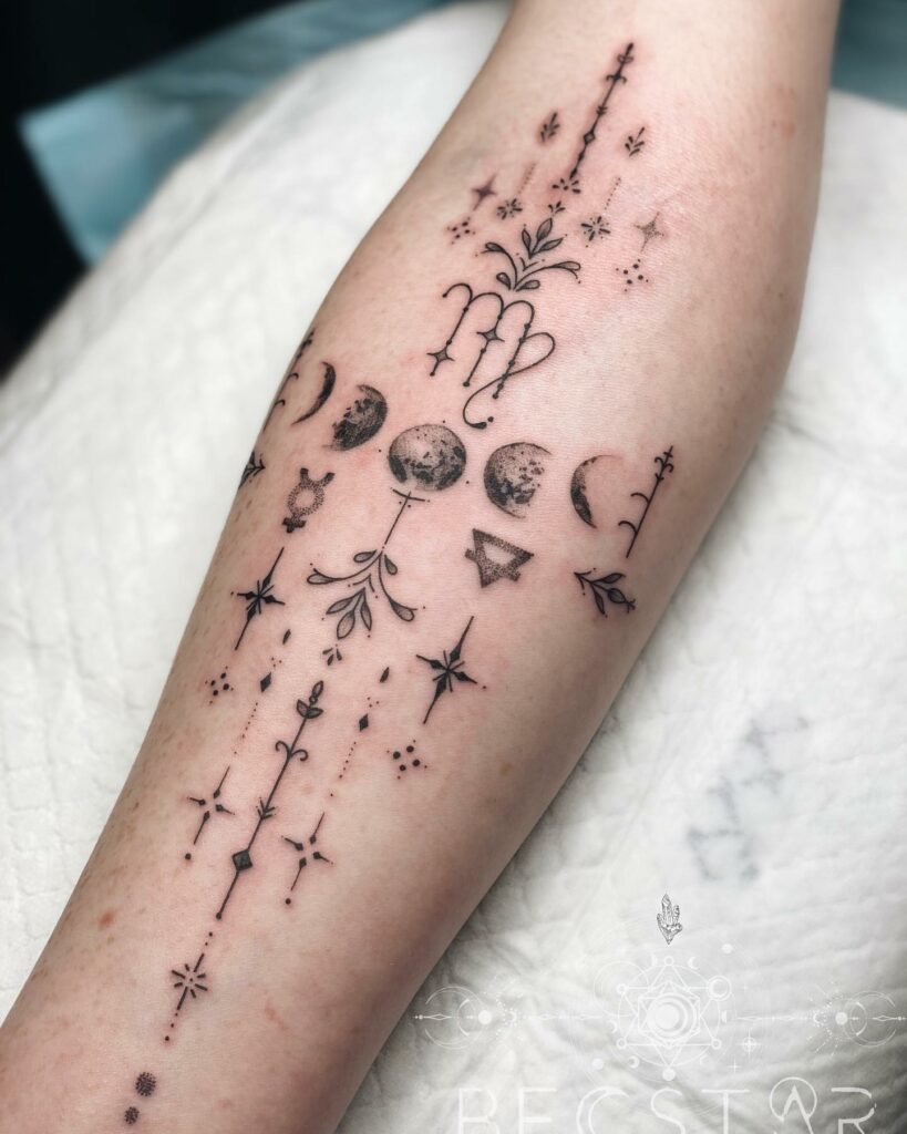 11+ Meaningful Moon And Stars Tattoo Ideas That Will Blow Your Mind! 17 Meaningful And Spiritual Moon Phase Tattoo Art