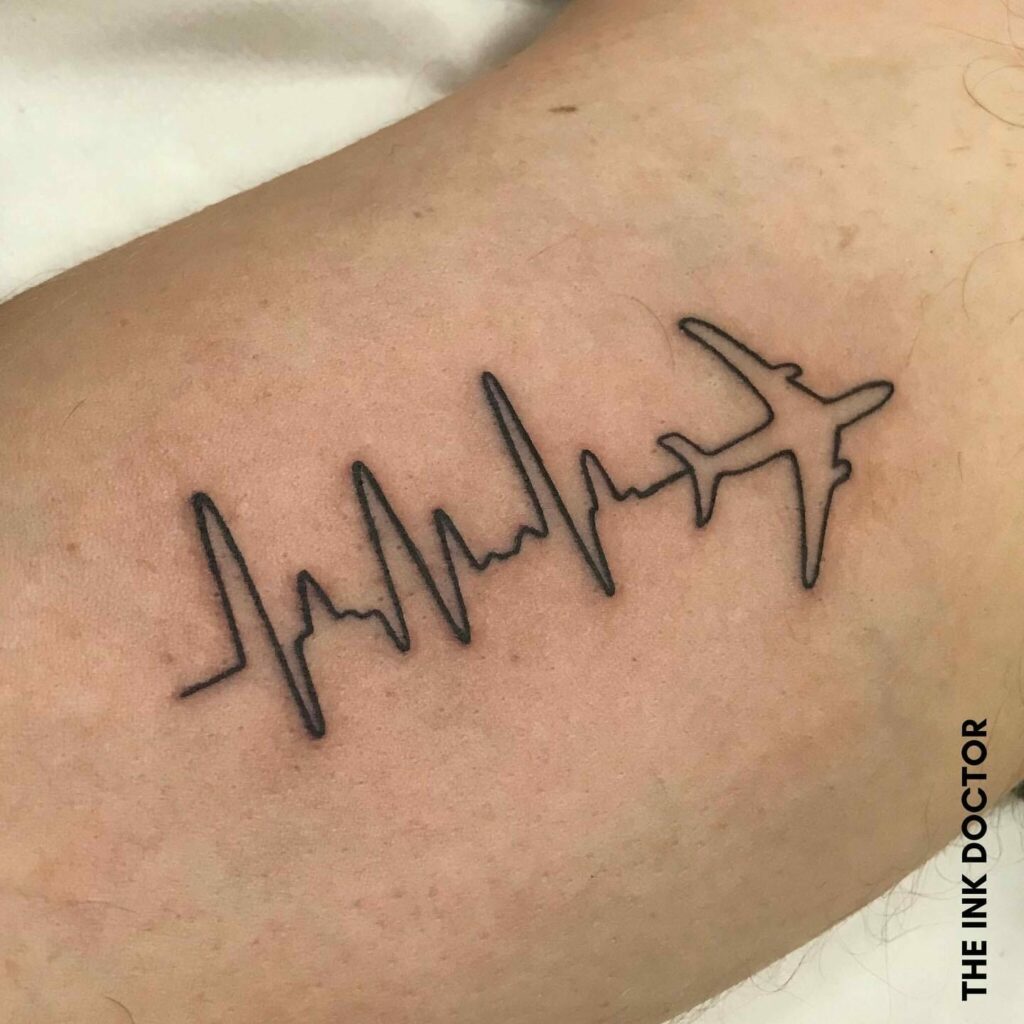 11+ Meaningful Heart Beat Tattoo Ideas That Will Blow Your Mind! 11 Meaningful Heartbeat Tattoo For Mens