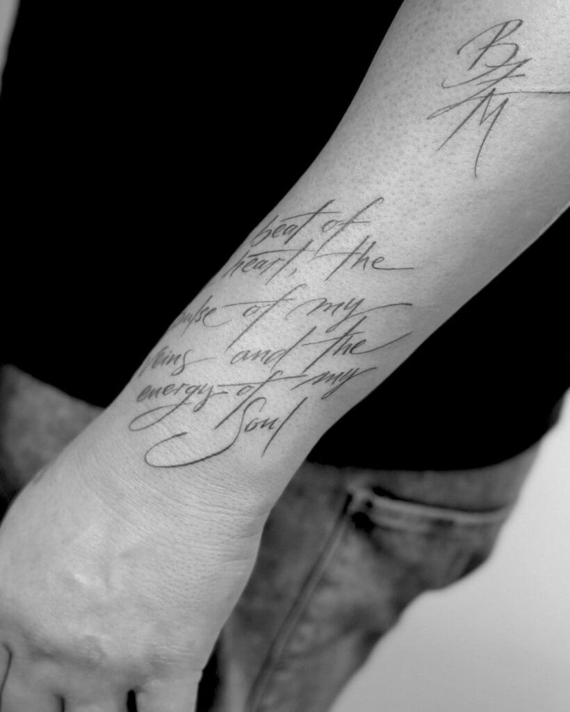 11+ Single Needle Tattoo Ideas You Have To See To Believe! 14 Meaningful Quotes Single Needle Tattoo