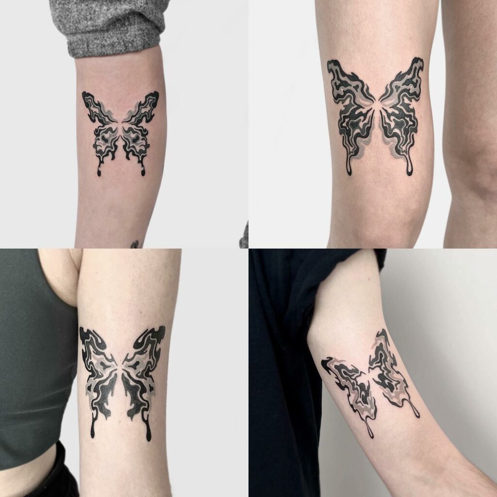 21+ Butterfly Back Tattoo Ideas That Will Blow Your Mind! 15 Melting Butterfly Tattoo
