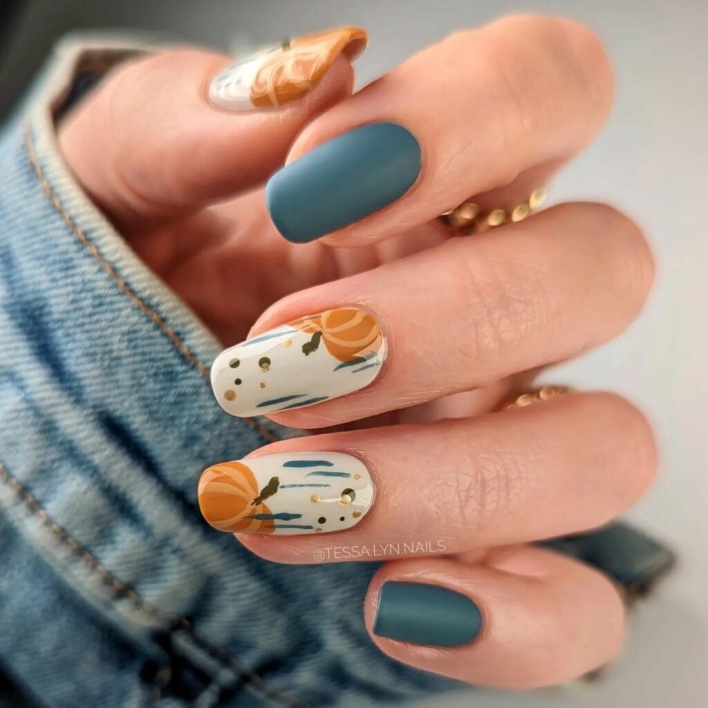 26 Latest Pumpkin Nail Designs To Try This Halloween 15 Melting Pumpkin Nails