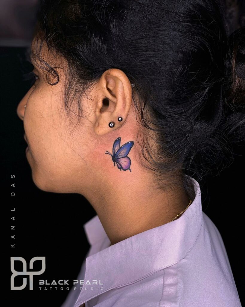 11+ Women's Animal Tattoo Ideas That Will Blow Your Mind 13 Mesmerizing Butterfly Tattoo On Neck
