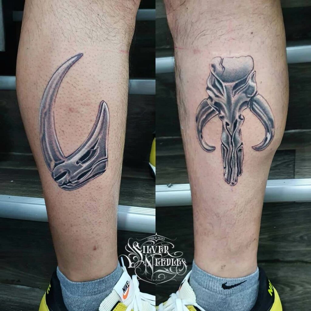 10+ Mudhorn Tattoo Ideas That Will Blow Your Mind! 19 Metal Style Mudhorn Mandalorian Tattoos