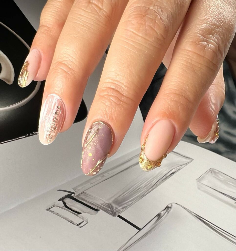 Milky Nail Trends of 2024 🥛 18 Metallic Accents