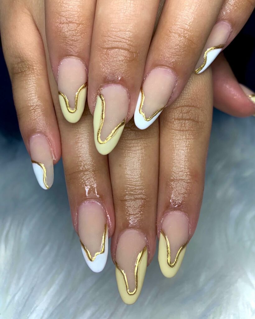 Try Out 40 Simple and Elegant Nail Designs for 2024 36 Metallic Accents nails