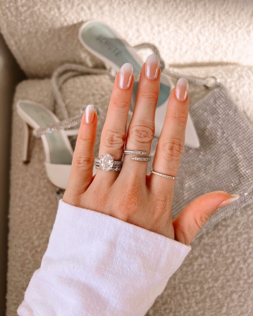 Chic Ombré French Nail Designs to Try in 2024 🇫🇷 38 Metallic French ombre