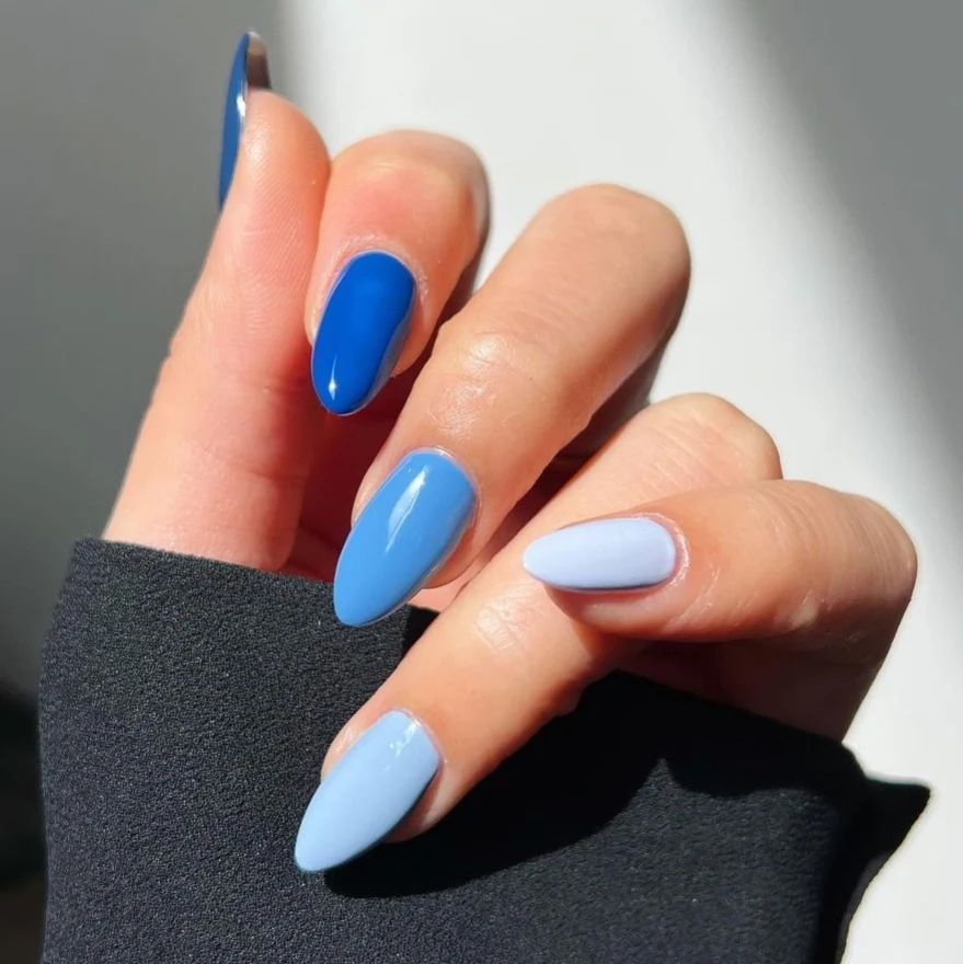 Try in 2024: 39 Latest Short Almond Nail Designs 24 Metallic Mermaid
