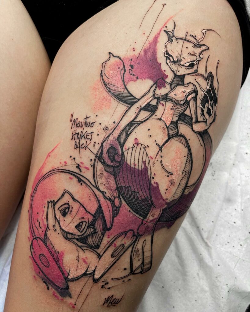 11+ Mewtwo Tattoo Ideas That Will Blow Your Mind! 11 Mew And Mewtwo Tattoo Design