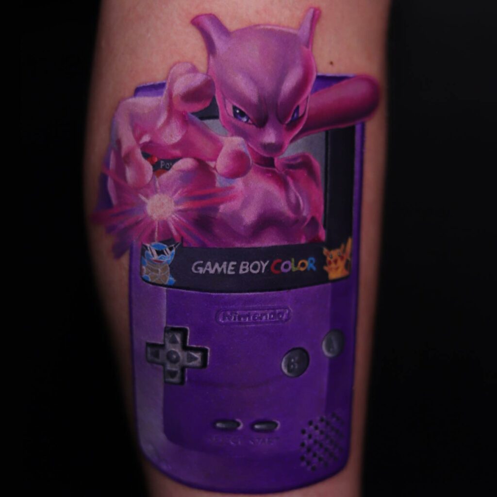 11+ Mewtwo Tattoo Ideas That Will Blow Your Mind! 14 Mewtwo Game Tattoo