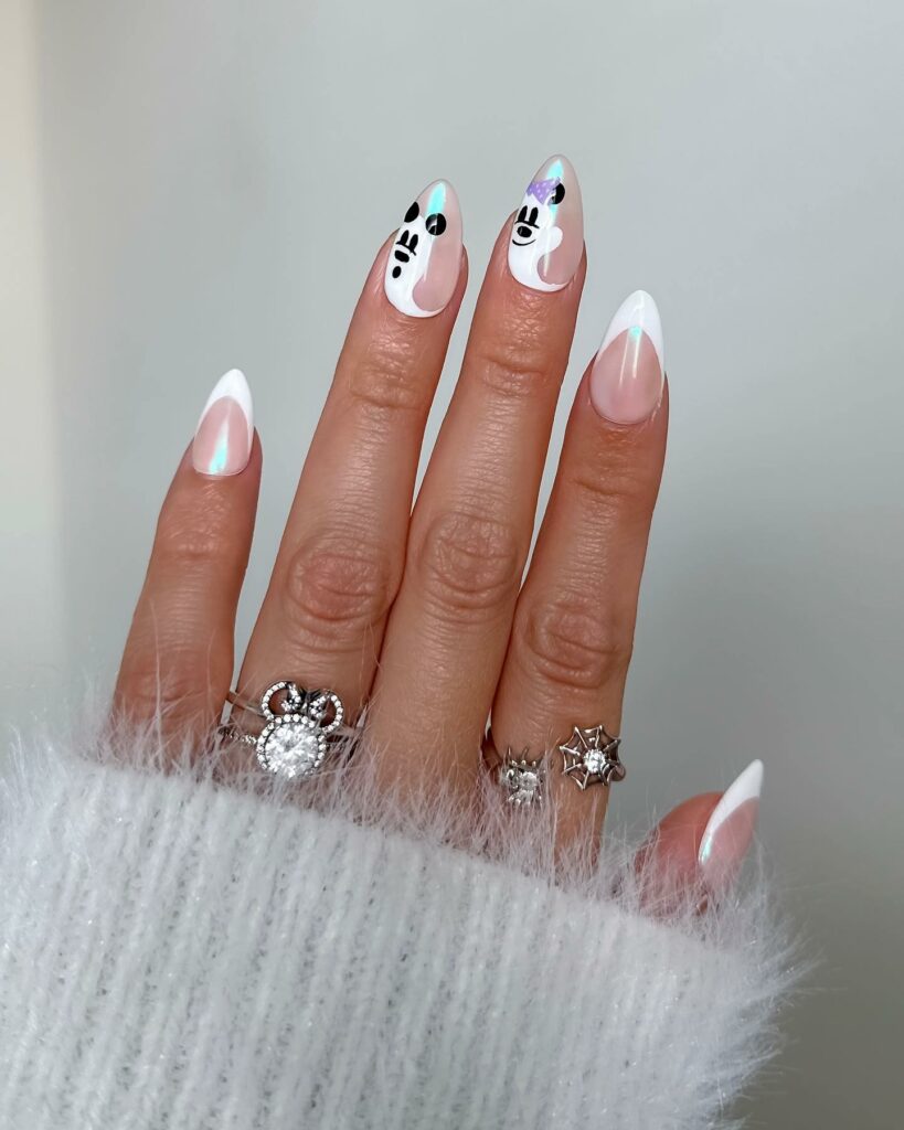50 Latest Disney Nails Ideas To Try In 2024! 53 Mickey and Minnie Ghosts Disney Nails