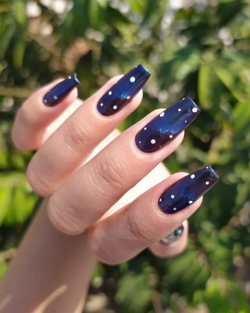 Explore 19 Fresh Star Nail Designs for 2024 16 Midnight Elegance