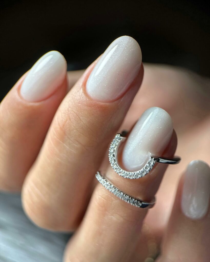 25 Latest Cloud Nails Designs To Try In 2024! 16 Milky White Nebulous Cloud Nails