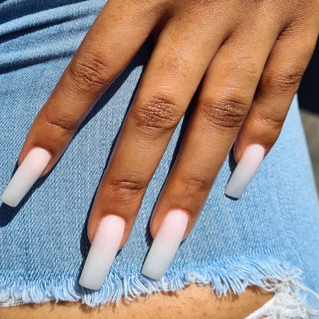 29 Latest Long Square Acrylic Nail Designs To Try In 2024! 28 Pristine Milky White Square Acrylic Nails
