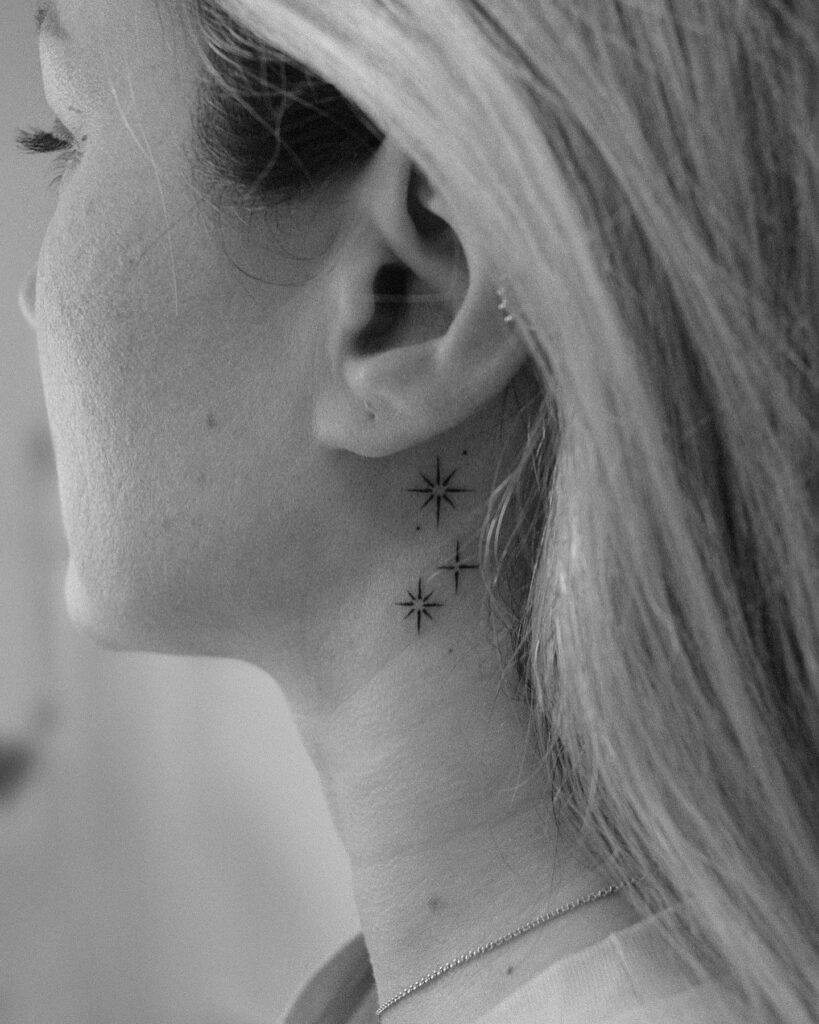 12+ Star Tattoo Behind Ears Ideas To Inspire You! 14 Miniature Star Tattoo