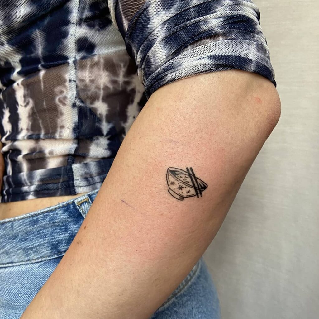 12+ Bowl Tattoo Ideas To Inspire You! 19 Minimal Bowl Tattoo Design