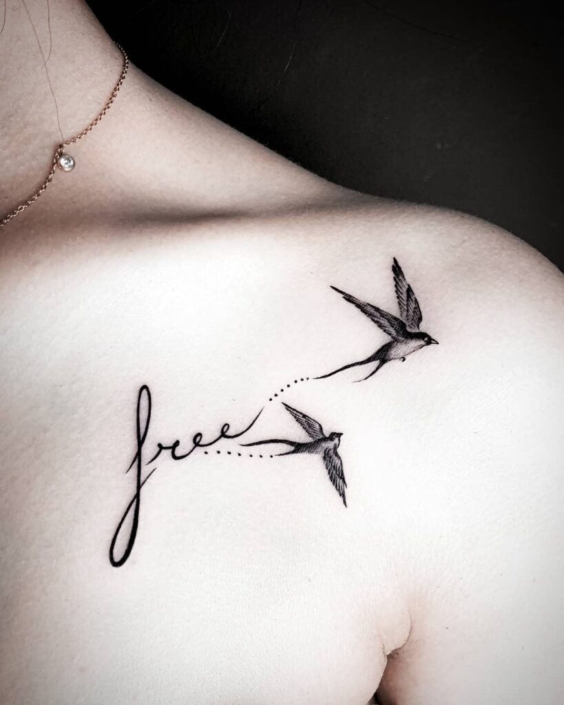 12+ Break Free Tattoo Ideas To Inspire You 13 Minimal Free Bird Tattoo